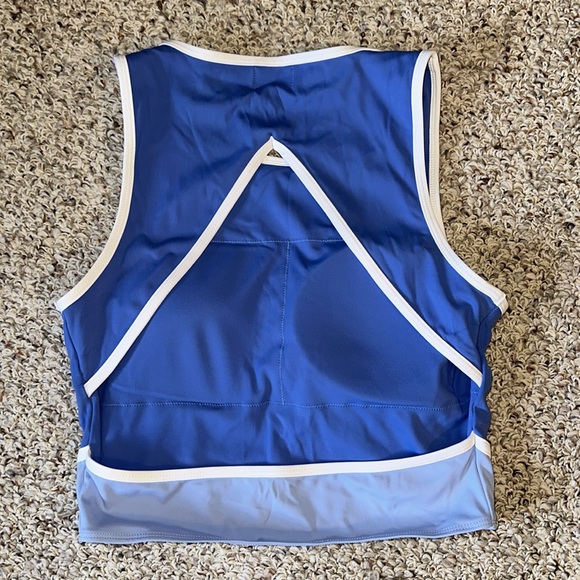 XL blue and white Yellow the Label sports bra with an open back - Picture 3 of 3